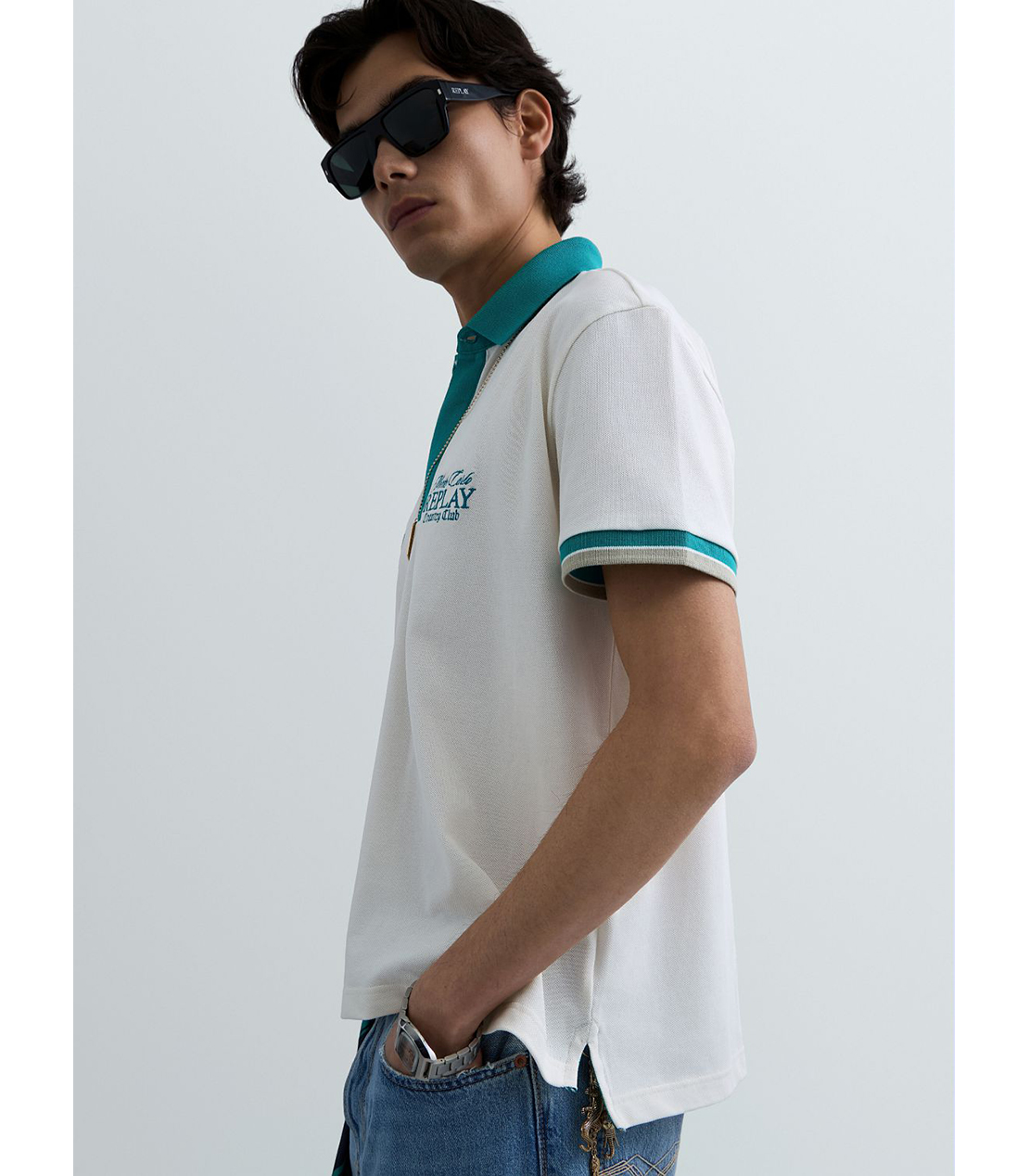 REPLAY &times; Monte Carlo Country Club ポロシャツ 詳細画像 ホワイト 5